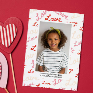KÄRLEKSSKRIFT KOLLAGE FOTO KLASSRUM VALENTINE ANTECKNINGSKORT