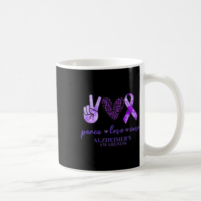 Kärleksskydd Ribbon Leopard Alzheimerheimer Brain  Kaffemugg (Höger)