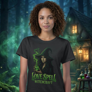 Kärleksspell Trolldom Gotisk Häxa Grön Dryck T Shirt