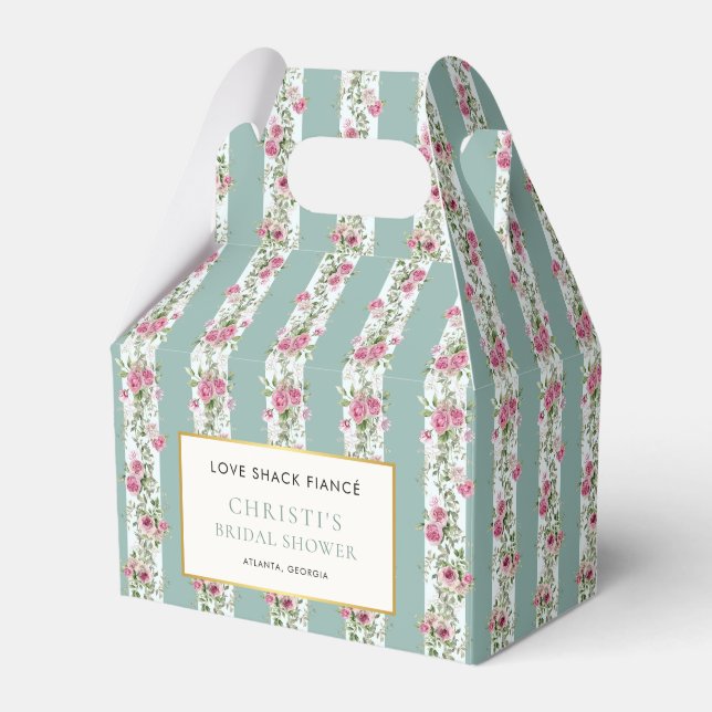 Kärleksstugan fästmö Blommig trädgård Bröllopsdusc Presentaskar (Framsidan Sidan)