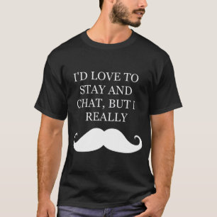 Kärlekstag men I-mustasch för mörka T-shirt