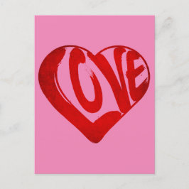 KÄRLEKSTEXT RÖD TYPOGRAFI VALENTINDAGEN VYKORT
