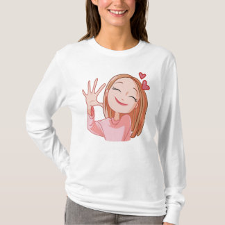 Kärlekstjej Glad T Shirt