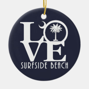 KÄRLEKSurfside strand Julgransprydnad Keramik