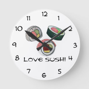 KärlekSushi Rund Klocka