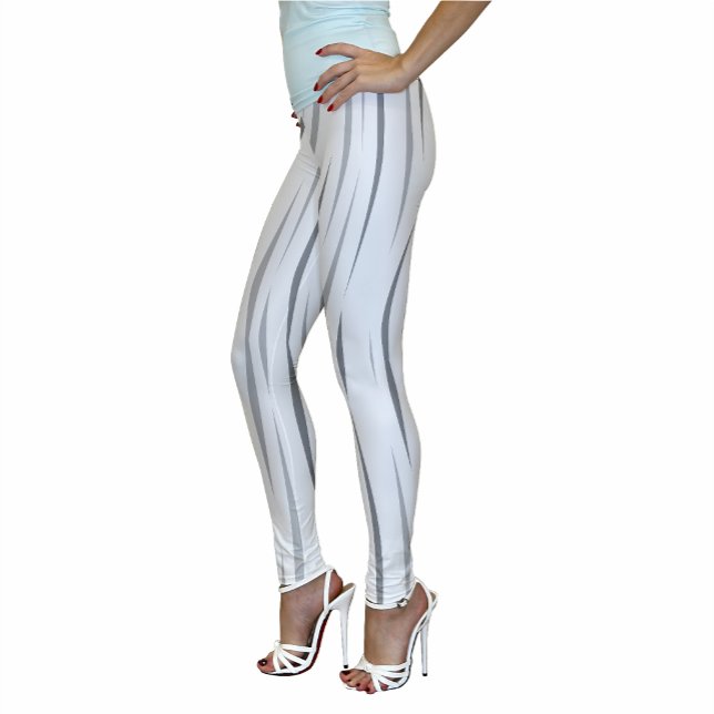 Kärleksvärda Vita Organiska Unika Flammor Leggings (Casual Wear Woman Leggins)