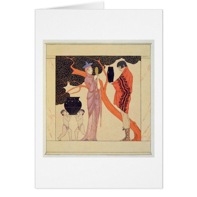 Kärlektecken (w/c på papper) hälsningskort (Framsidan)