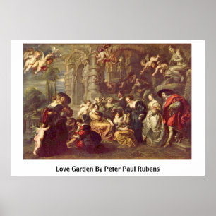 Kärlekträdgård av Peter Paul Rubens Poster