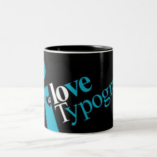Kärlektypografimugg Två-Tonad Mugg
