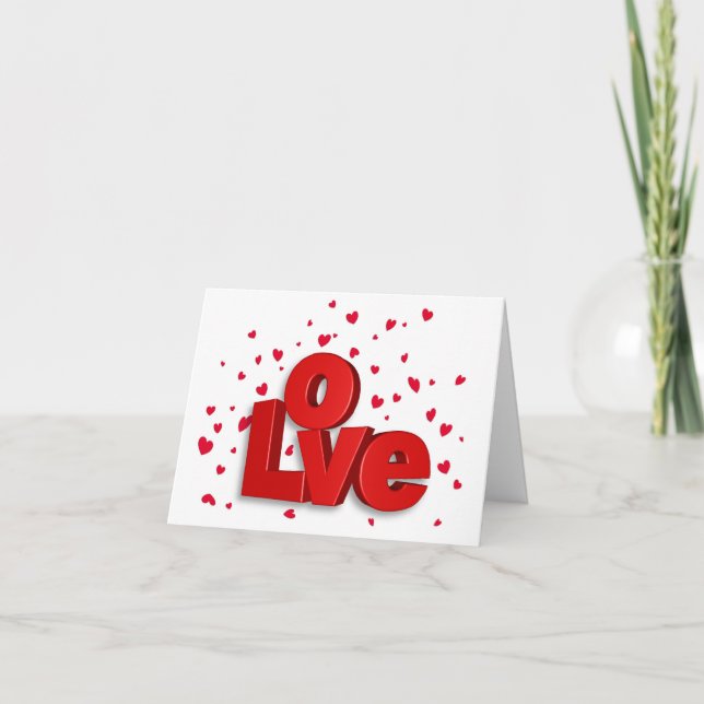 KÄRLEKvalentin kort för hälsning för dag (Framsida)