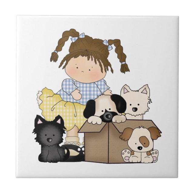 Kärlekvalpar Kakelplatta (Framsidan)