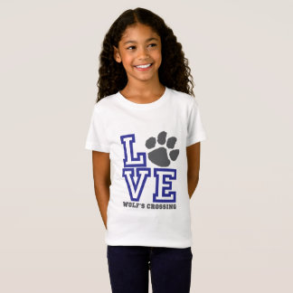 KÄRLEKvarg korsning flickor Tee Shirt