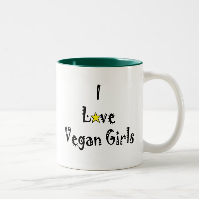 KärlekVegansmugg Två-Tonad Mugg (Höger)