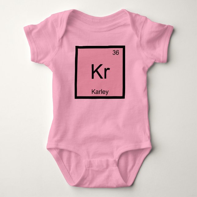 Karley  Namn Kemi Element Periodiska Systemet T Shirt (Framsida)