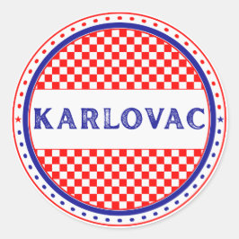 Karlovac City Pride Emblem – Croatian Identity Runt Klistermärke