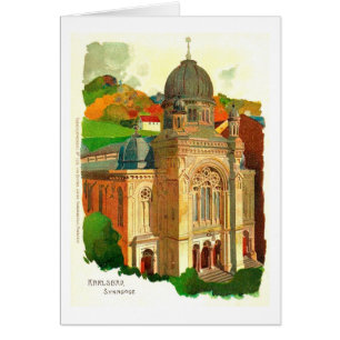 Karlovy Vary (Karlsbad) Synagogue Hälsningskort