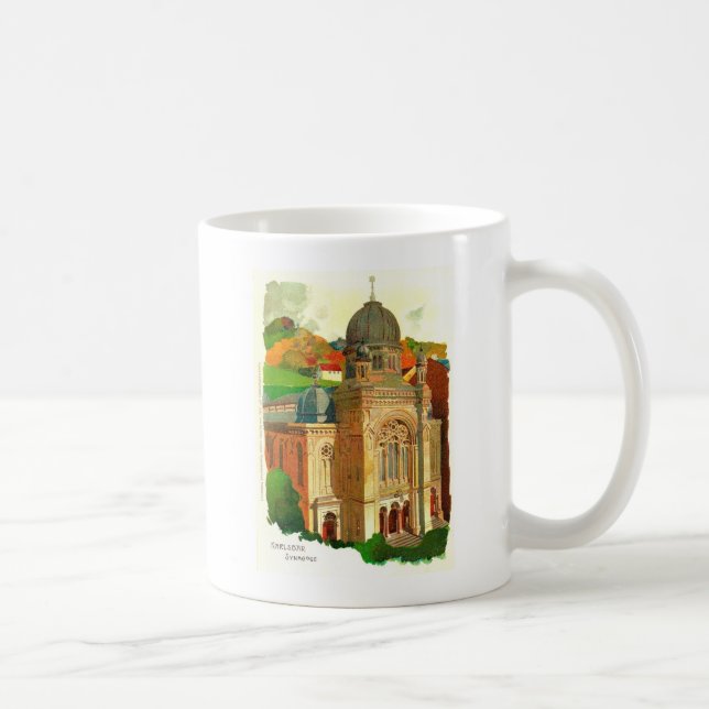 Karlovy Vary (Karlsbad) Synagogue Kaffemugg (Höger)