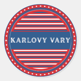 Karlovy Vary Stadens Pride Emblem – Tjeckisk ident Runt Klistermärke
