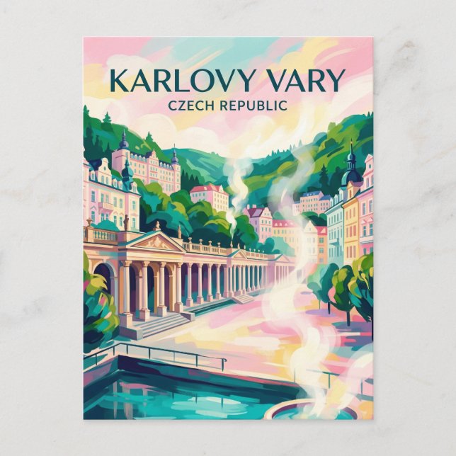 Karlovy Vary Tjeckien Vykort (Framsida)
