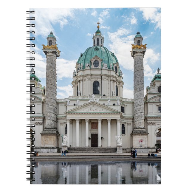 Karlskirche i Wien, Österrike Anteckningsbok (Framsidan)