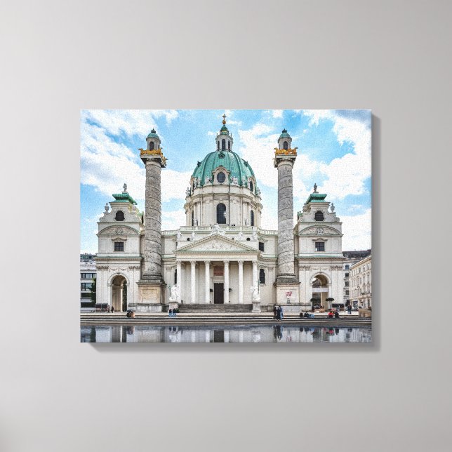 Karlskirche i Wien, Österrike Canvastryck (Framsida)
