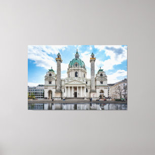 Karlskirche i Wien, Österrike Canvastryck