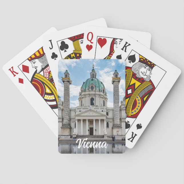 Karlskirche i Wien, Österrike Casinokort (Baksidan)