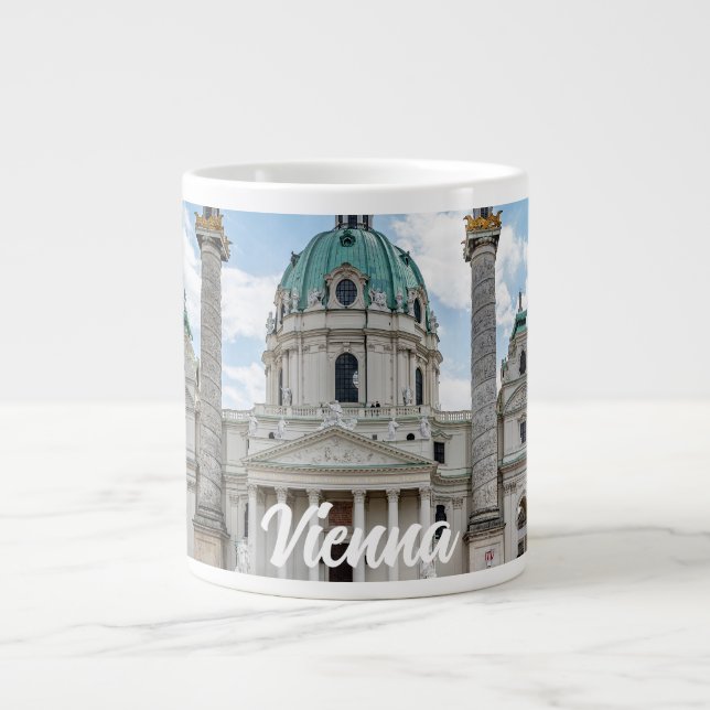 Karlskirche i Wien, Österrike Jumbo Mugg (Framsidan)