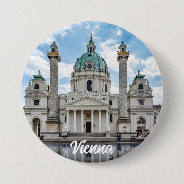 Karlskirche i Wien, Österrike Knapp (Framsida)