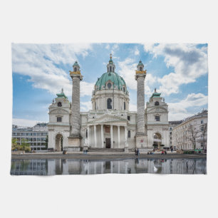 Karlskirche i Wien, Österrike Kökshandduk