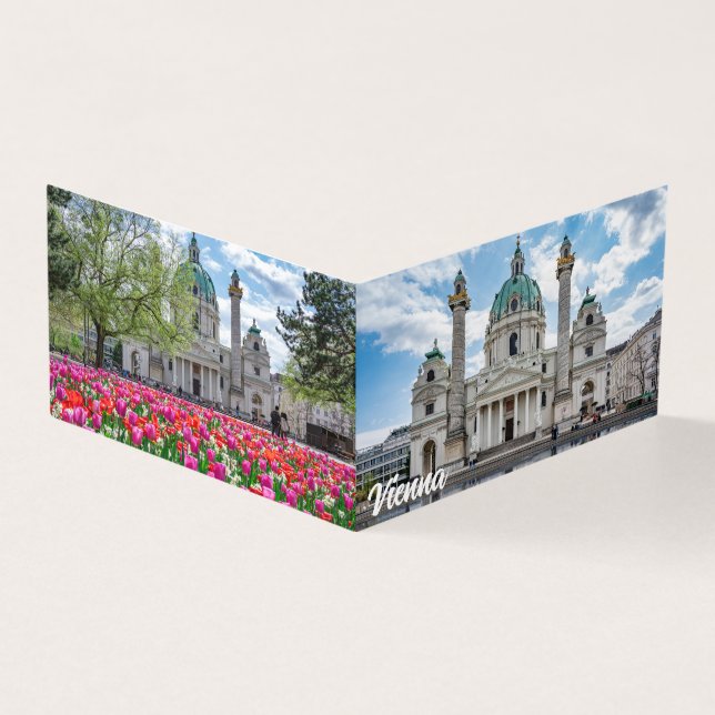 Karlskirche i Wien, Österrike Kort (Utsida)