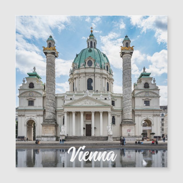 Karlskirche i Wien, Österrike Magnet (Framsida)