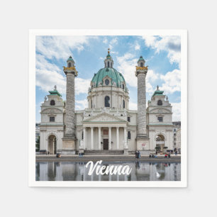 Karlskirche i Wien, Österrike Pappersservett