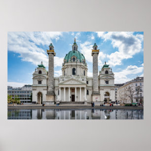 Karlskirche i Wien, Österrike Poster