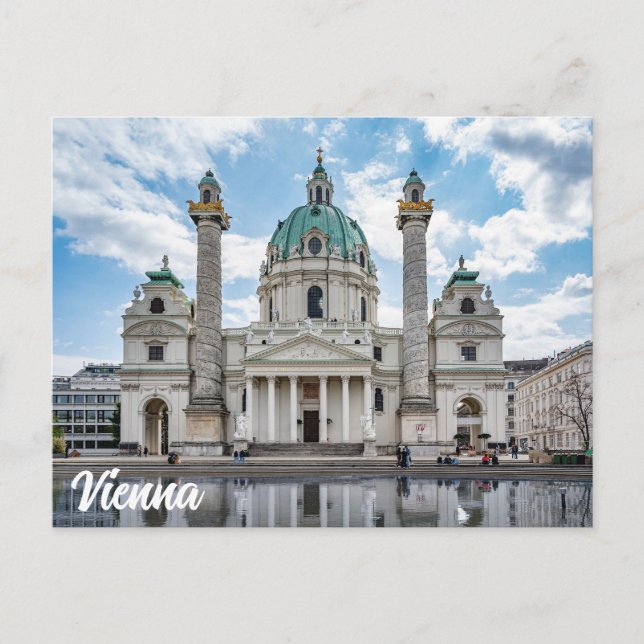 Karlskirche i Wien, Österrike Vykort (Framsida)
