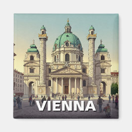 Karlskirche Karlsplatz WiÖsterrike Travel Magnet