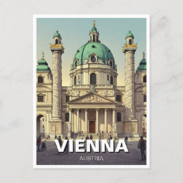 Karlskirche Karlsplatz WiÖsterrike Travel Vykort