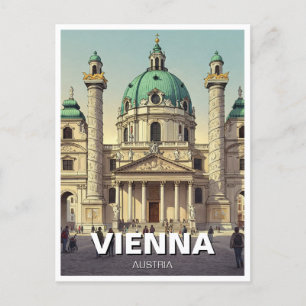 Karlskirche Karlsplatz WiÖsterrike Travel Vykort