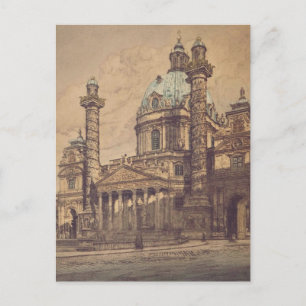 Karlskirche kyrka i Wien, Österrike Vykort