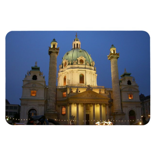Karlskirche, Wien, Österrike Magnet (Horisontell)