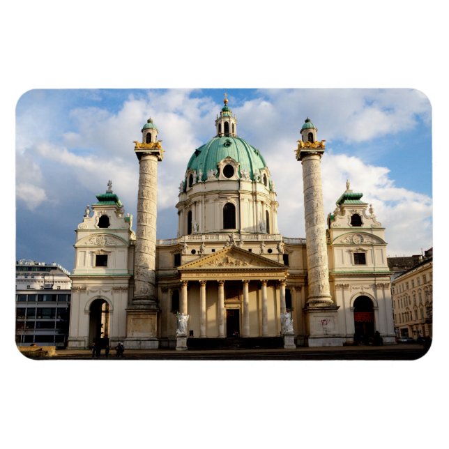 Karlskirche, Wien, Österrike Magnet (Horisontell)