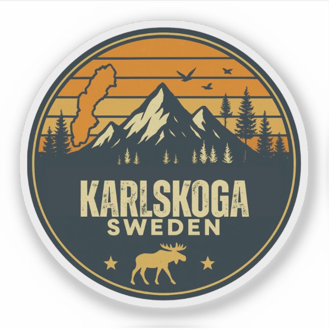Karlskoga, Sverige Sverige Klistermärken (Framsida)