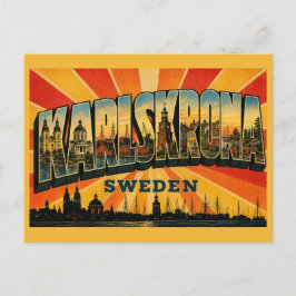 Karlskrona Sverige Barock Fästning Vykort