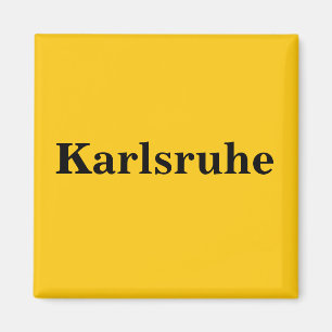 Karlsruhe Magnet Schild Guld Gleb