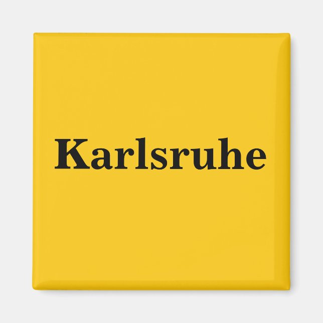Karlsruhe Magnet Schild Guld Gleb (Framsidan)