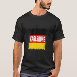Karlsruhe Tyskland med tysk Flagga T Shirt