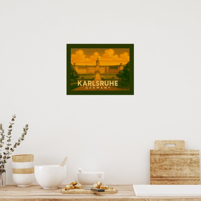 Karlsruhe Tyskland Stad Konst Poster (Kök)