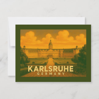 Karlsruhe Tyskland Stad Konst Vykort