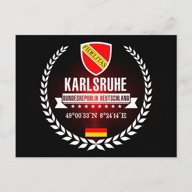 Karlsruhe Vykort (Framsida)