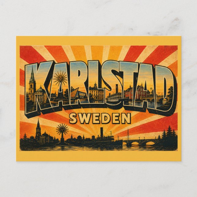Karlstad Sverige Konst & Natur Vykort (Framsida)